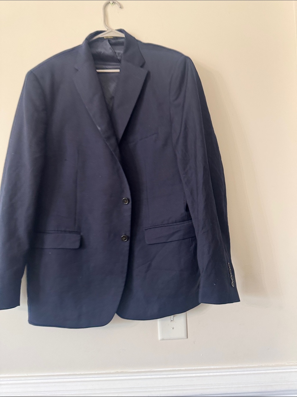 Hickey Freeman Dark Navy Two-Button Sport Coat